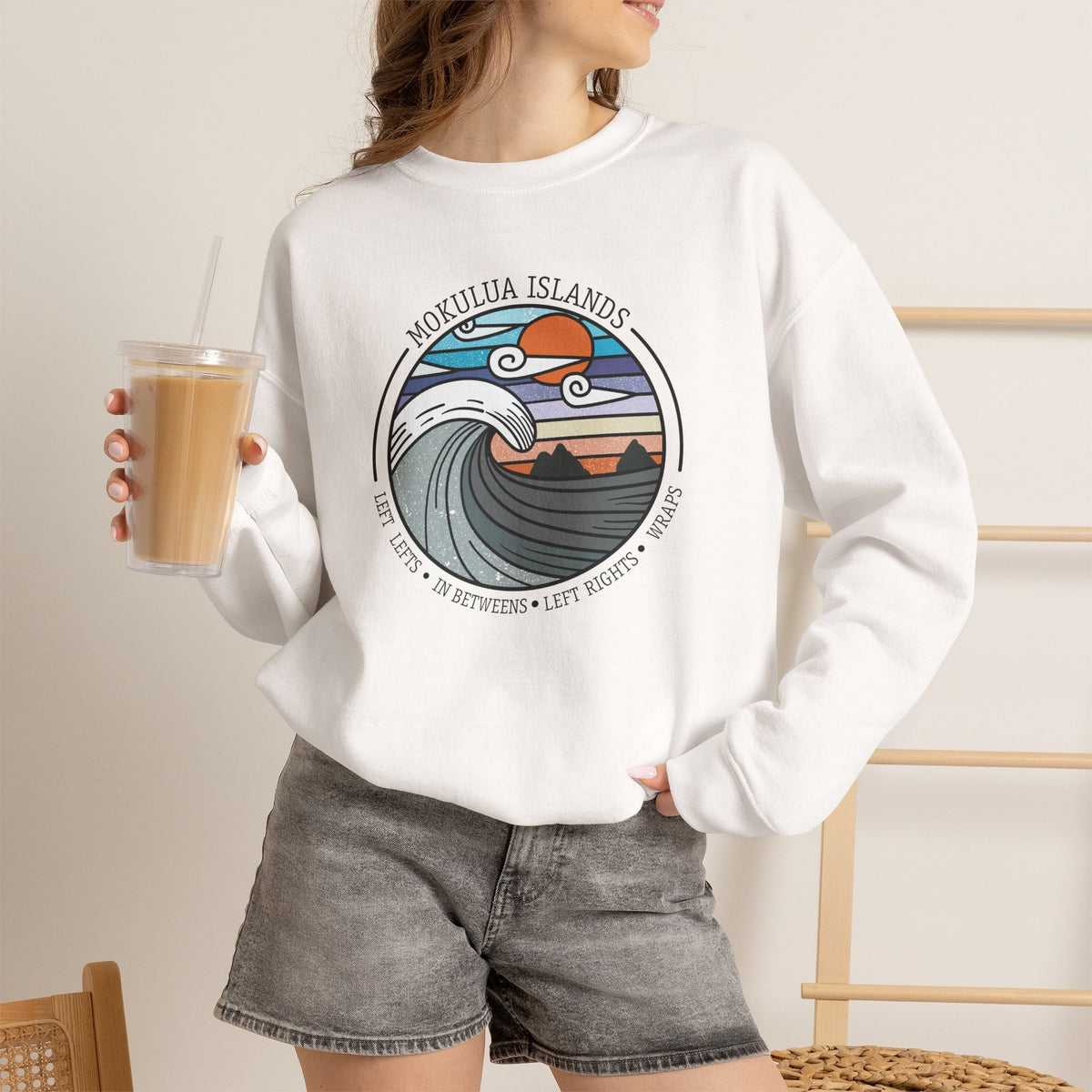 Mokulua Islands Surf Spots Graphic Sweatshirt