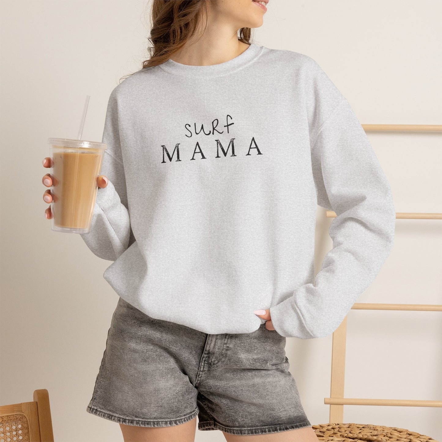 Surf Mama Sweatshirt | Hawaii Beach Graphic Pullover