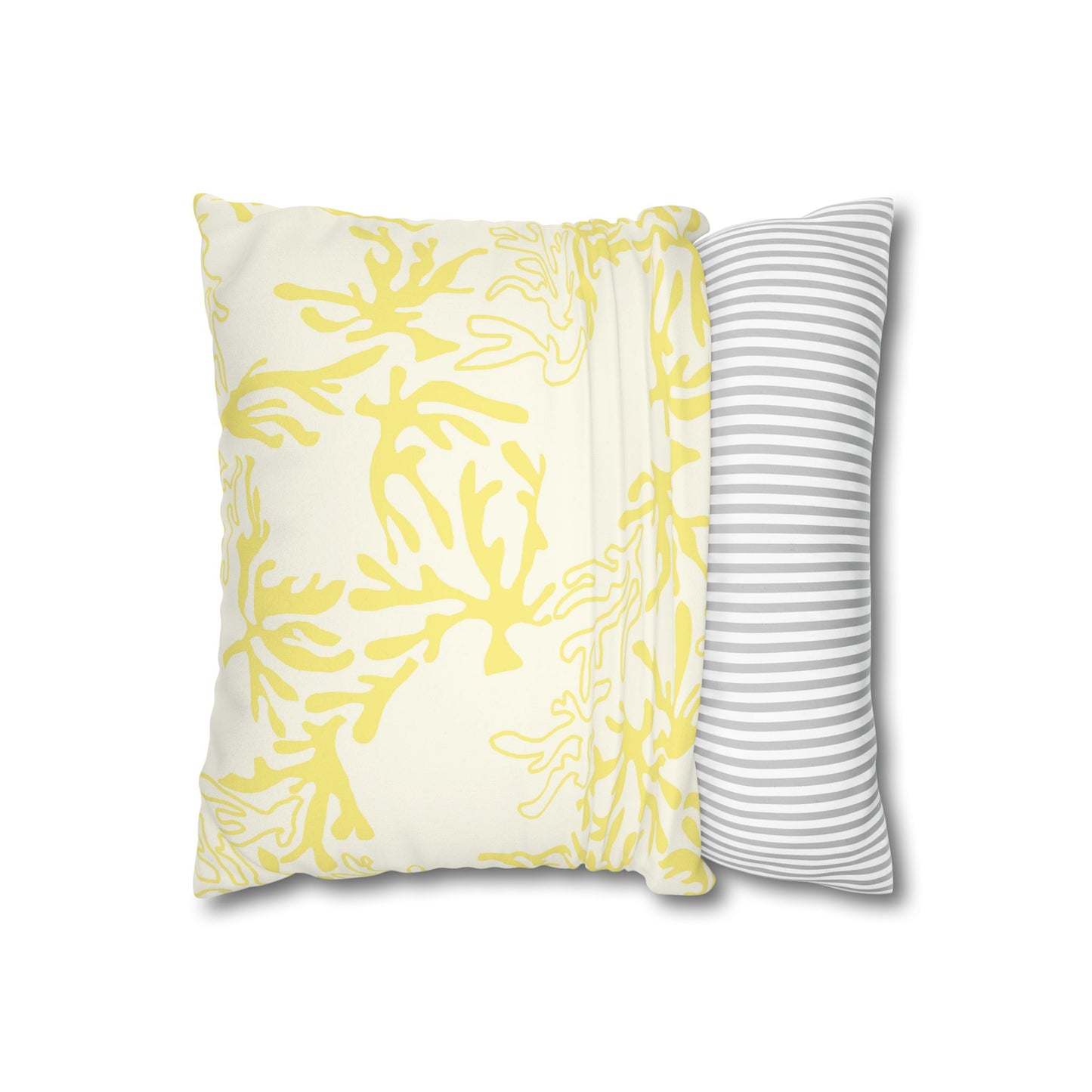 Coral Sunshine Faux Suede Pillow Cover | Coastal Throw Pillow