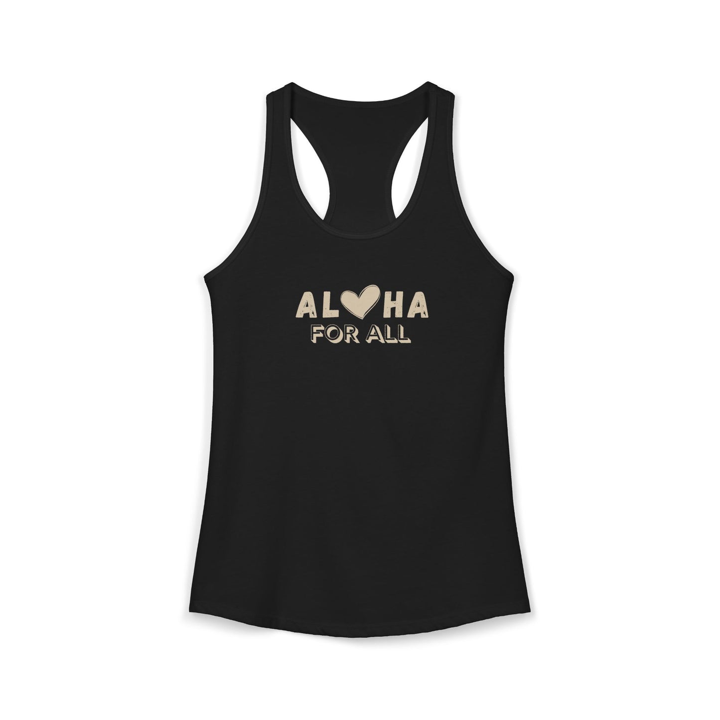 Aloha For All Heart Racerback Tank - Next Level Cotton Blend