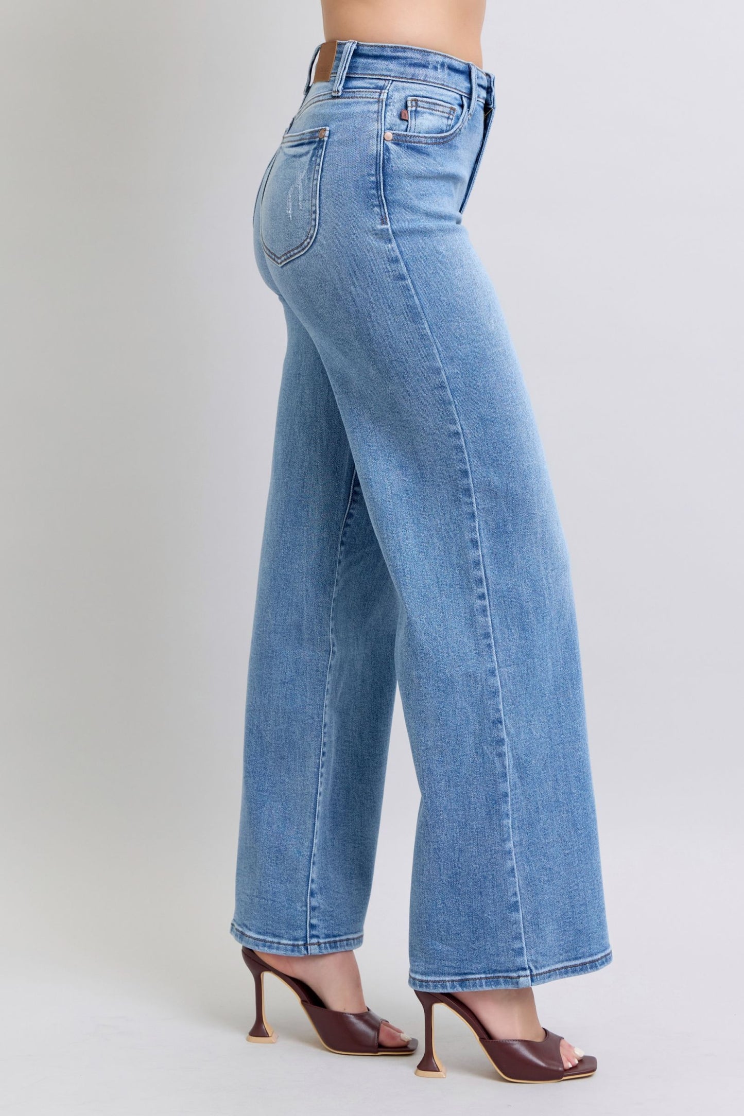 Judy Blue Wide Leg High Waist Jeans with Pockets