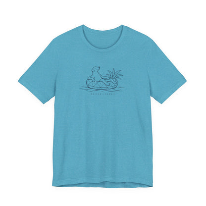 Koa Pineapple Floatie Dog Tee | Coastal Hawaii Tee