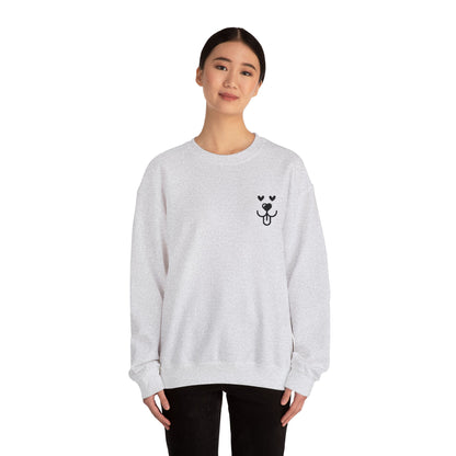 Crewneck Sweatshirt Embroidered All Love Dog