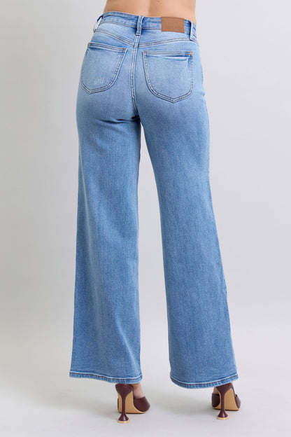 Judy Blue Wide Leg High Waist Jeans with Pockets