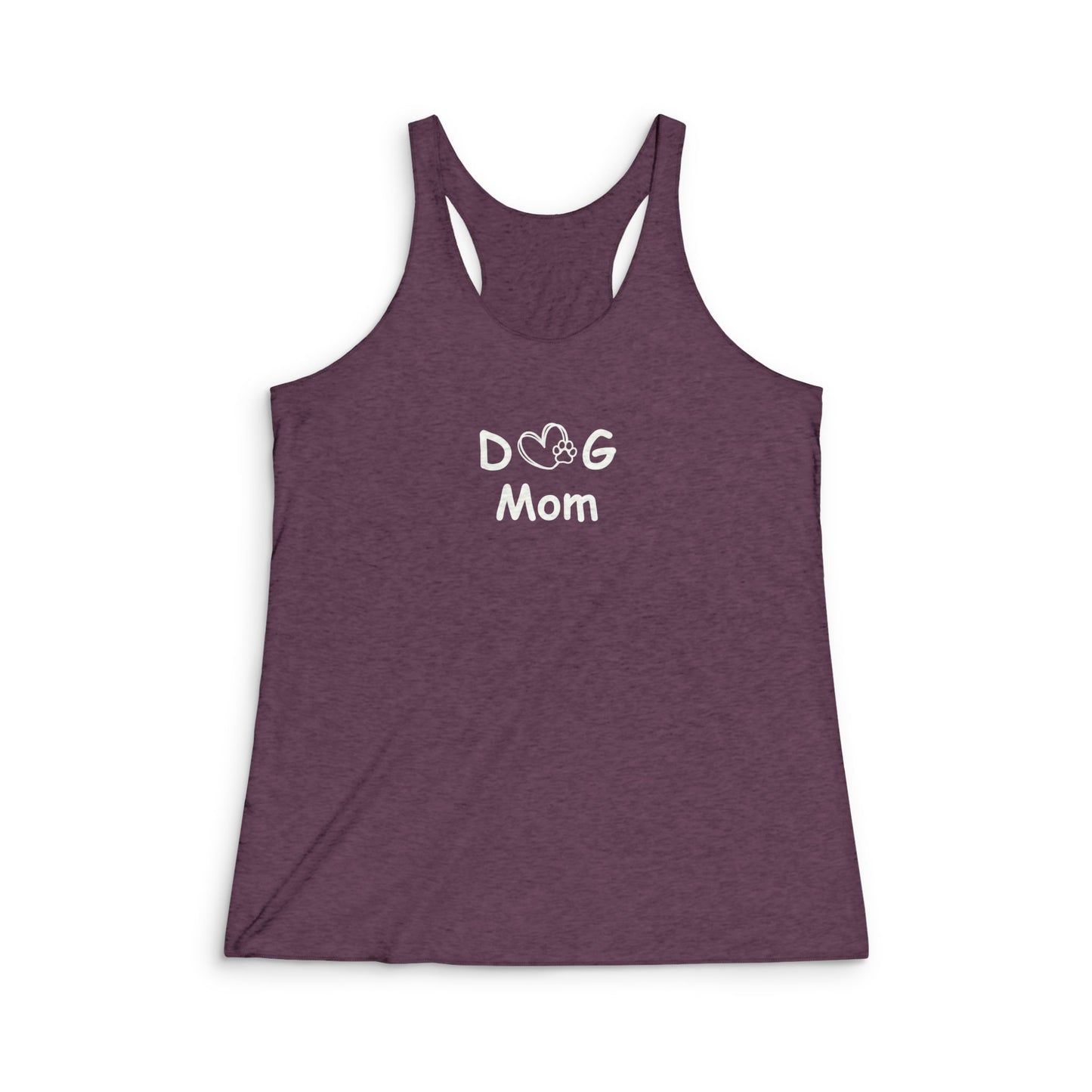 Dog Mom Triblend Racerback Tank