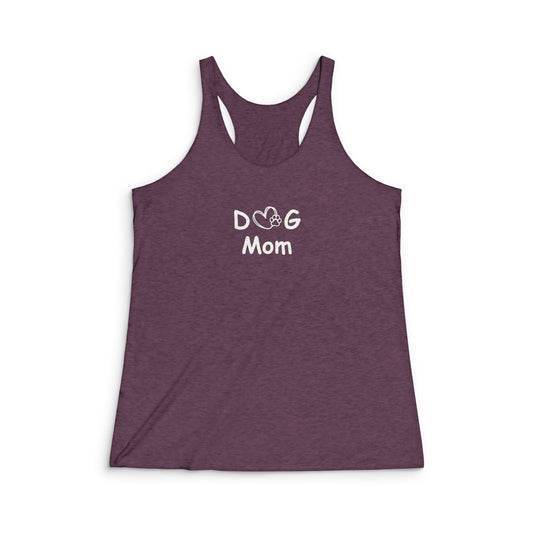 Dog Mom Triblend Racerback Tank