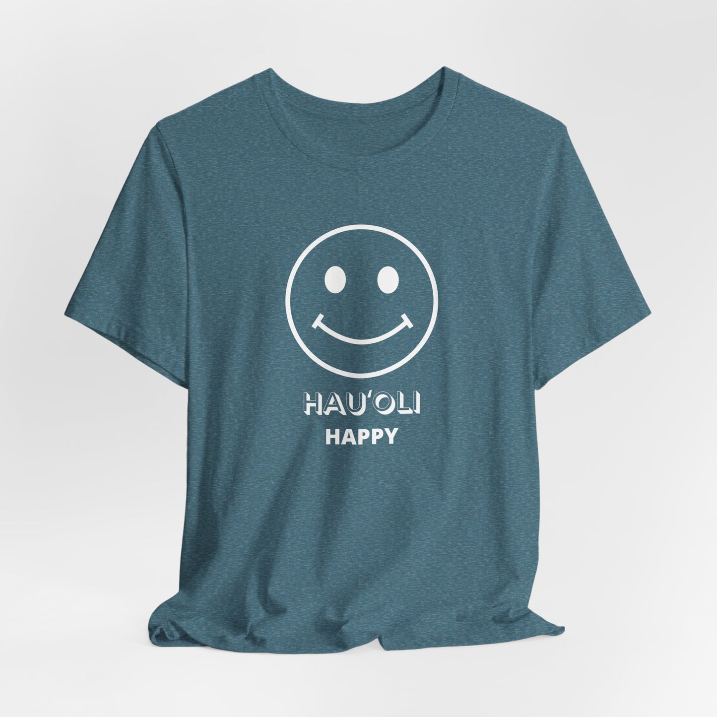 Hauʻoli Happy Face Unisex Tee | Hawaii Graphic T-Shirt