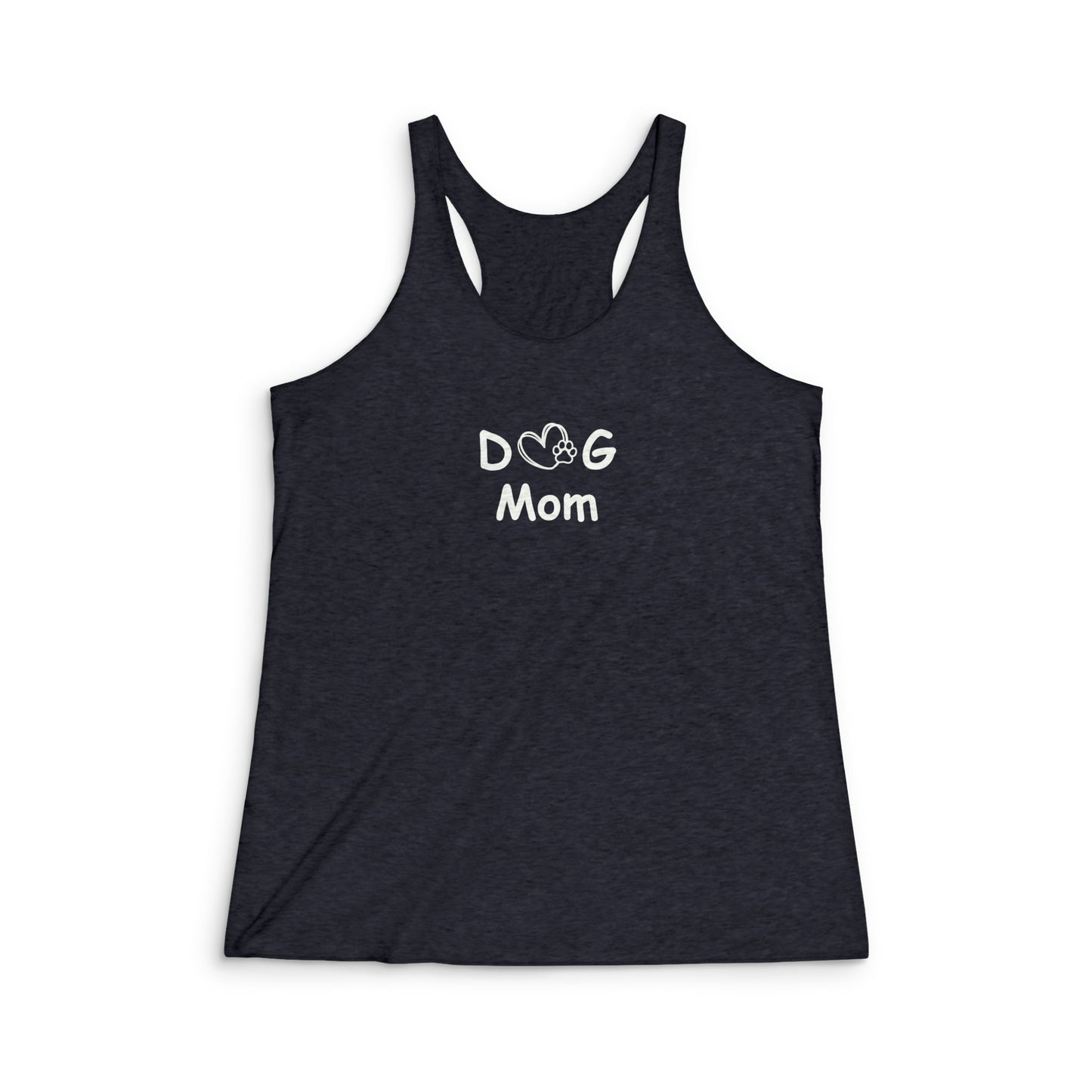 Dog Mom Triblend Racerback Tank