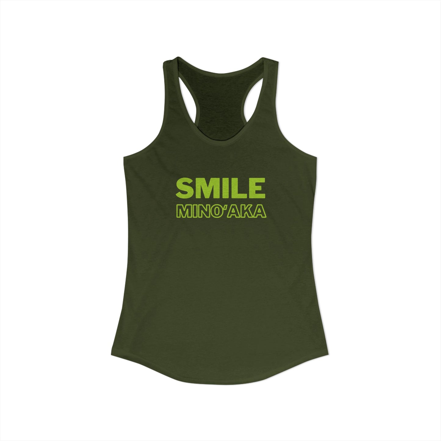 SMILE – Minoʻaka Racerback Tank – Aloha Starts Here