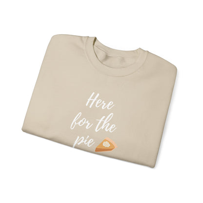 Here for the Pie Unisex Heavy Blend Crewneck Sweatshirt