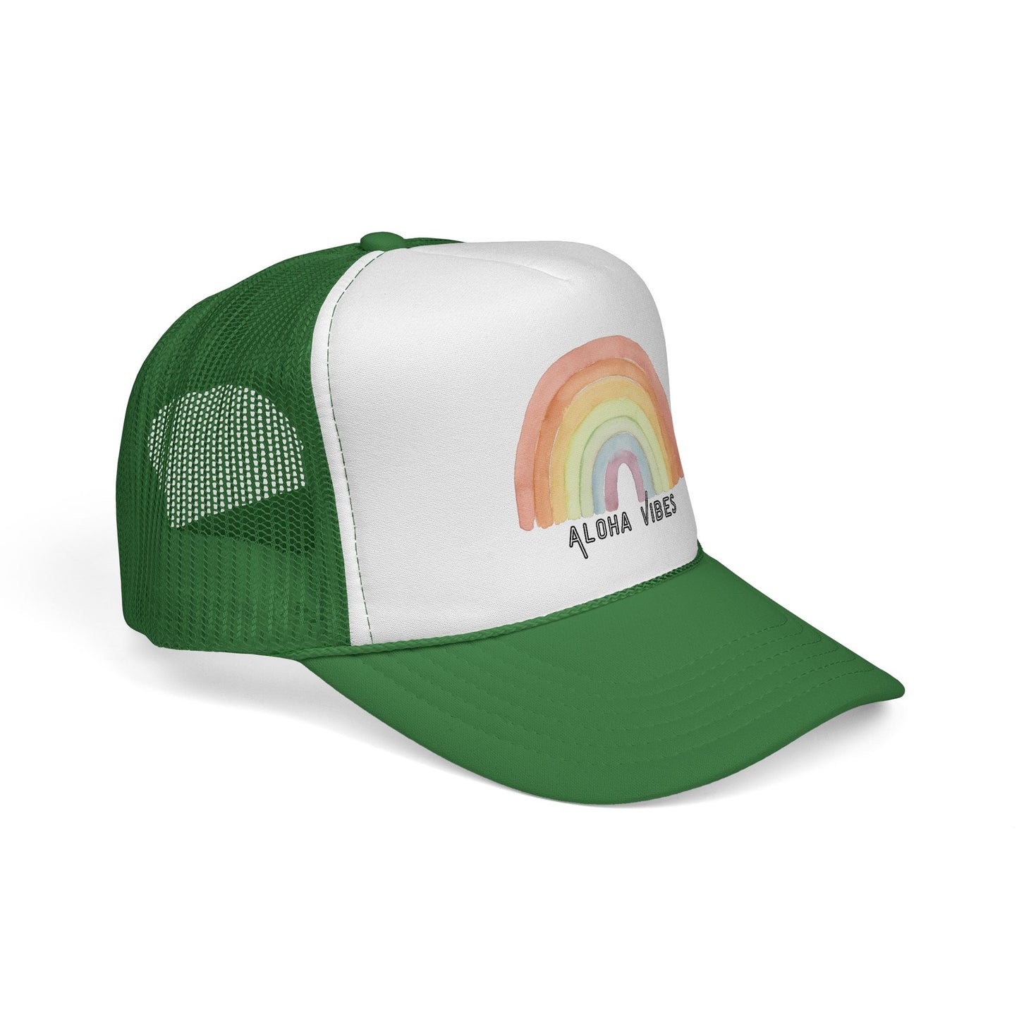 Rainbow Aloha Vibes Trucker Hat