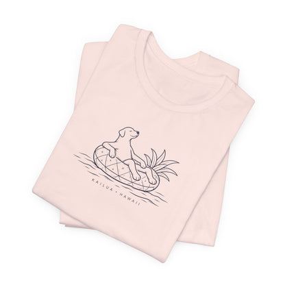 Koa Pineapple Floatie Dog Tee | Coastal Hawaii Tee