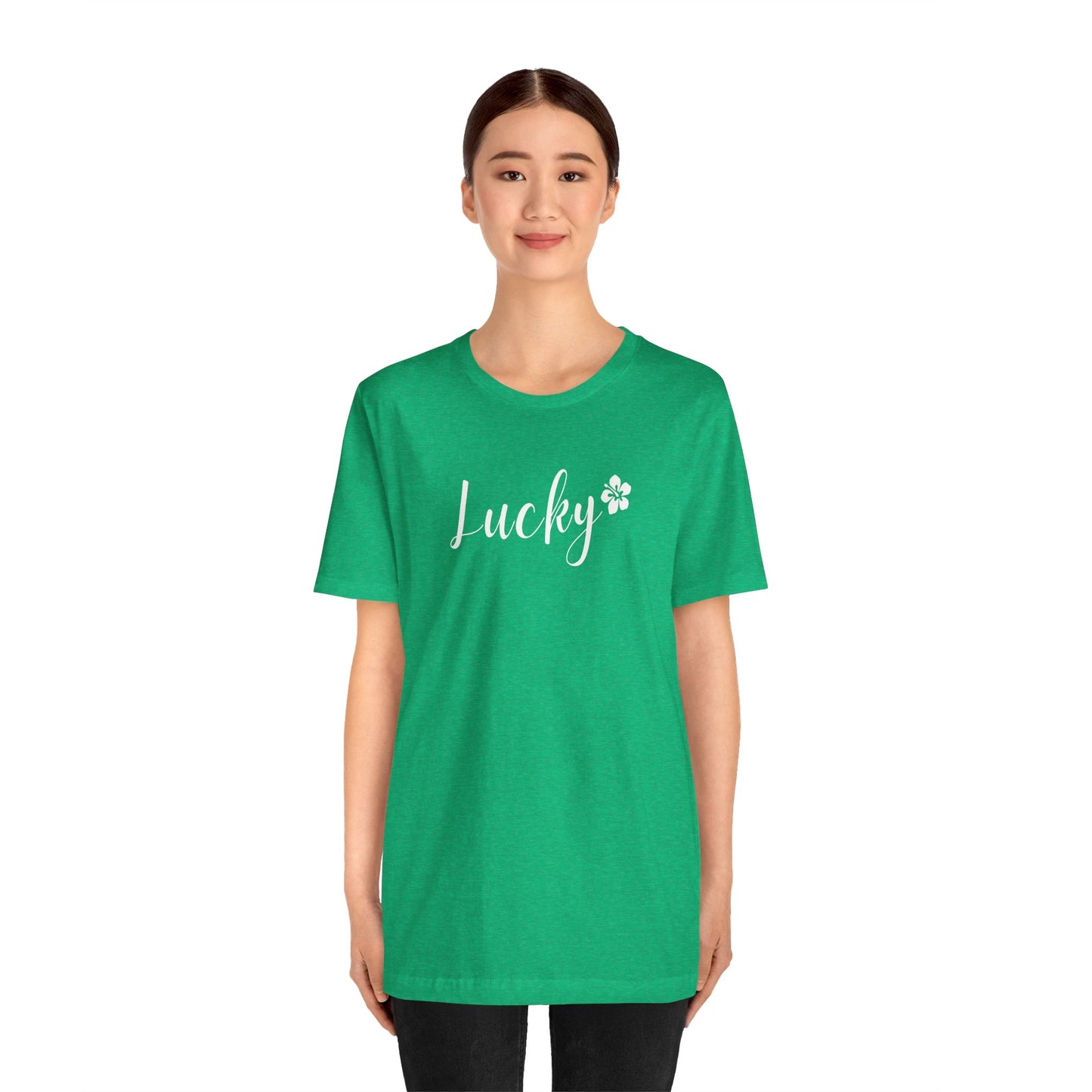 Lucky Script Hibiscus Unisex Jersey Tee