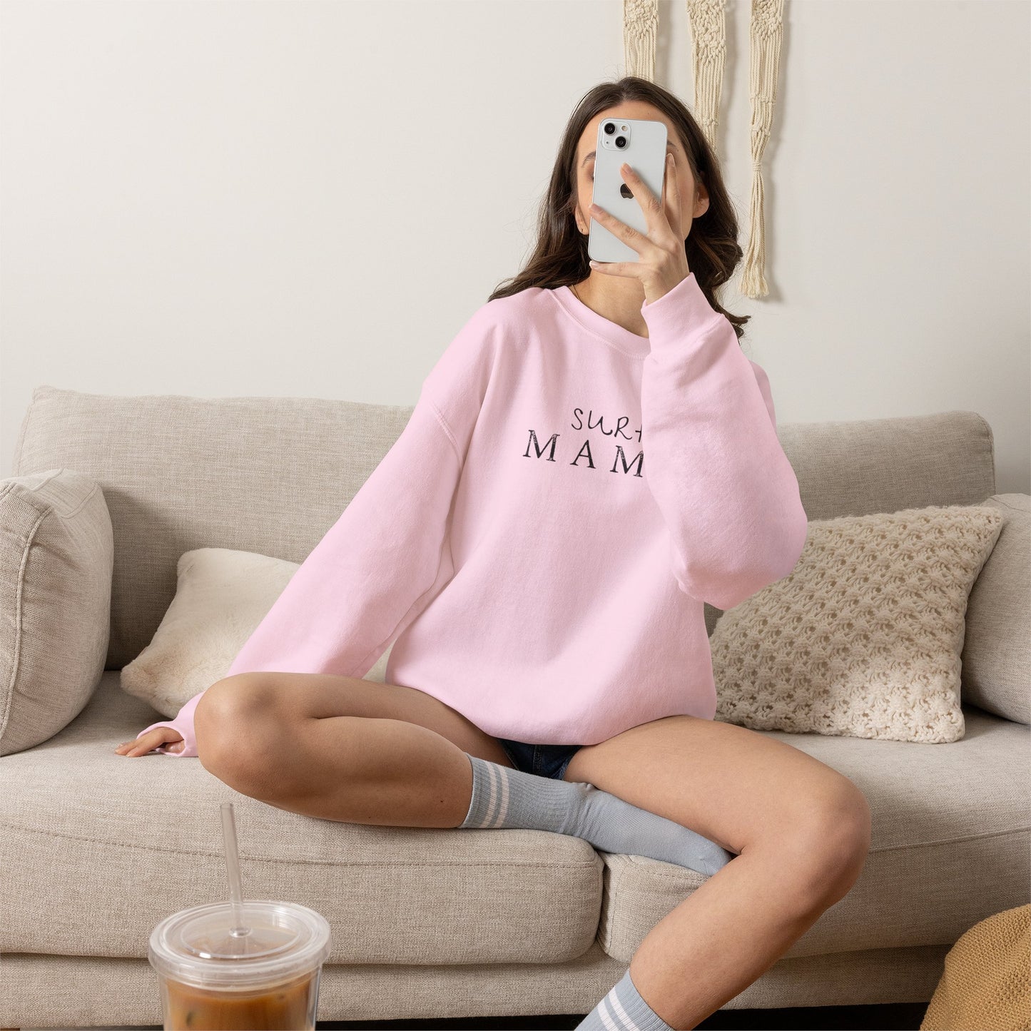 Surf Mama Sweatshirt | Hawaii Beach Graphic Pullover