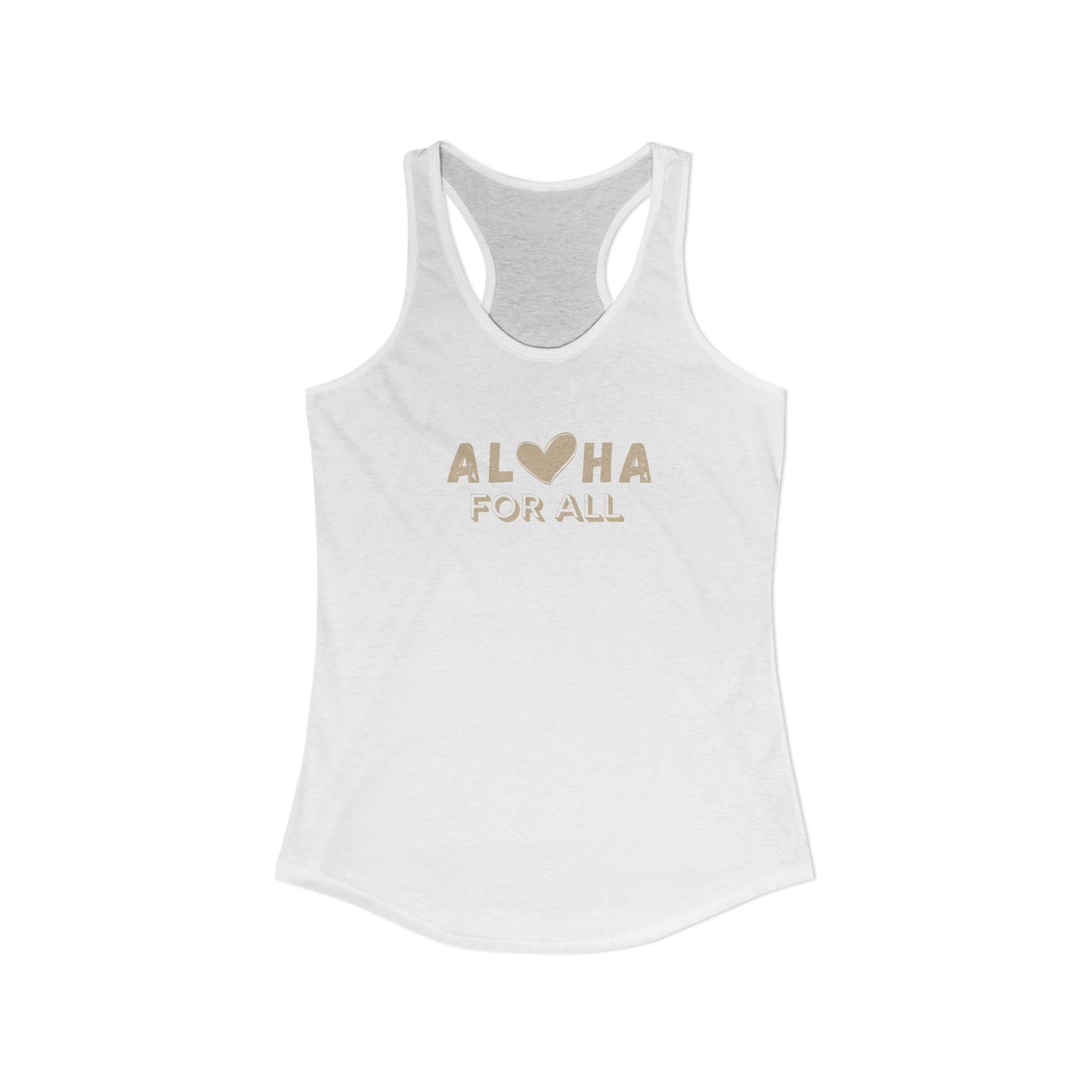 Aloha For All Heart Racerback Tank - Next Level Cotton Blend