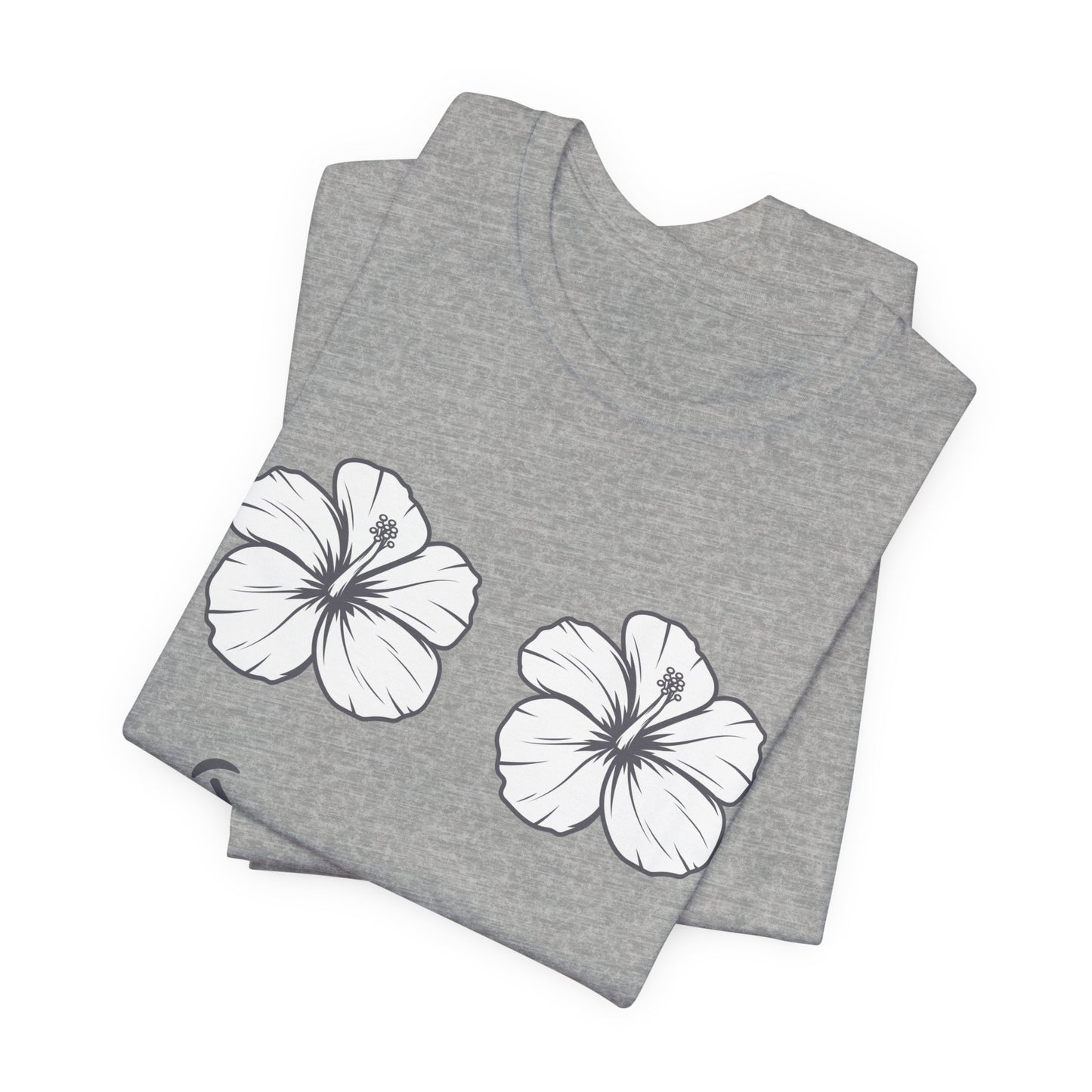 Hibiscus Happy Face Unisex Tee | Hawaii Graphic T-Shirt