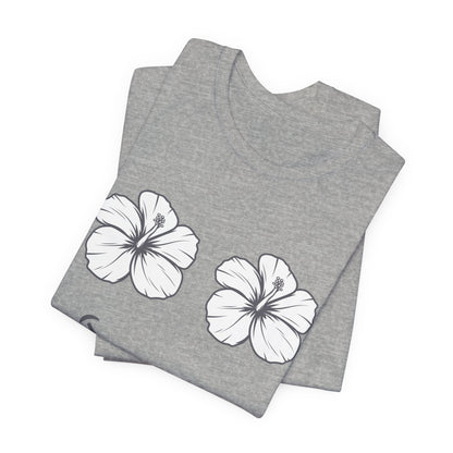 Hibiscus Happy Face Unisex Tee | Hawaii Graphic T-Shirt