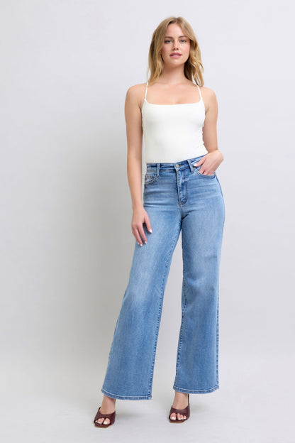 Judy Blue Wide Leg High Waist Jeans with Pockets