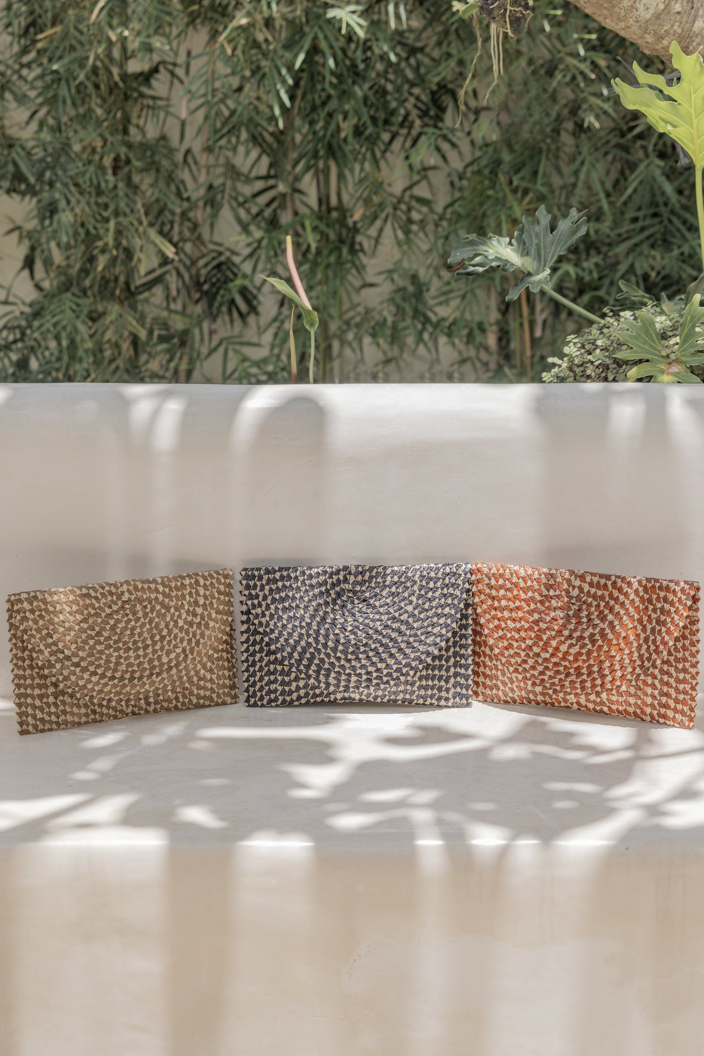 Ombre Rattan Clutch