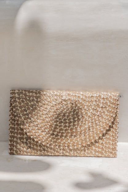 Ombre Rattan Clutch