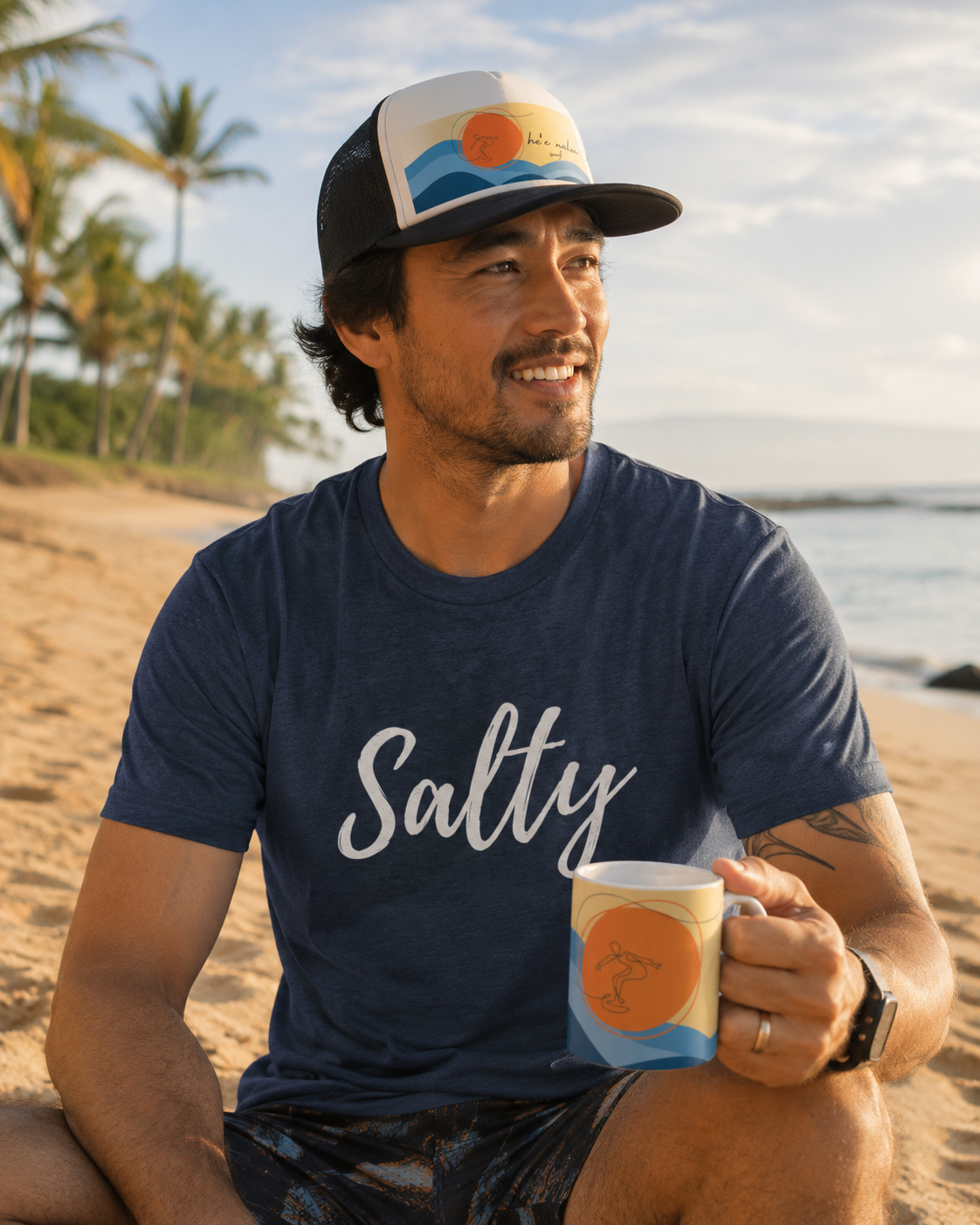 Salty Triblend Crew Tee