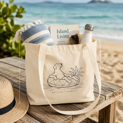 Koa Pineapple Floatie Canvas Tote