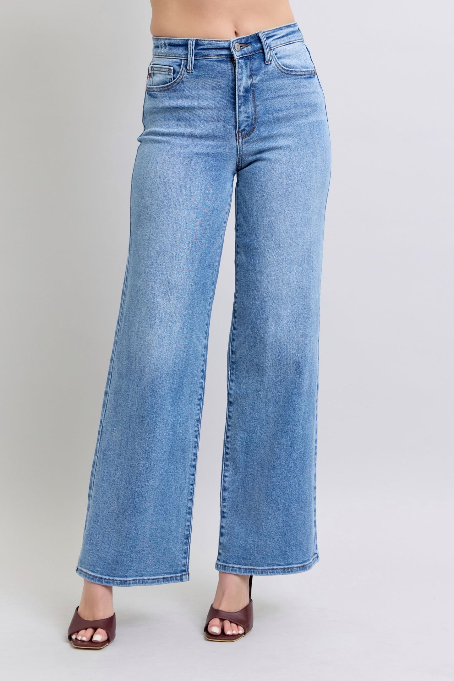 Judy Blue Wide Leg High Waist Jeans with Pockets