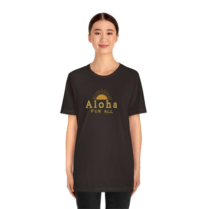 Aloha for All Graphic T-Shirt Brown