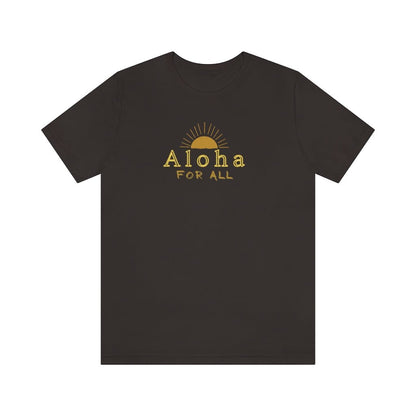 Aloha for All Graphic T-Shirt Brown