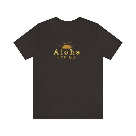 Aloha for All Graphic T-Shirt Brown