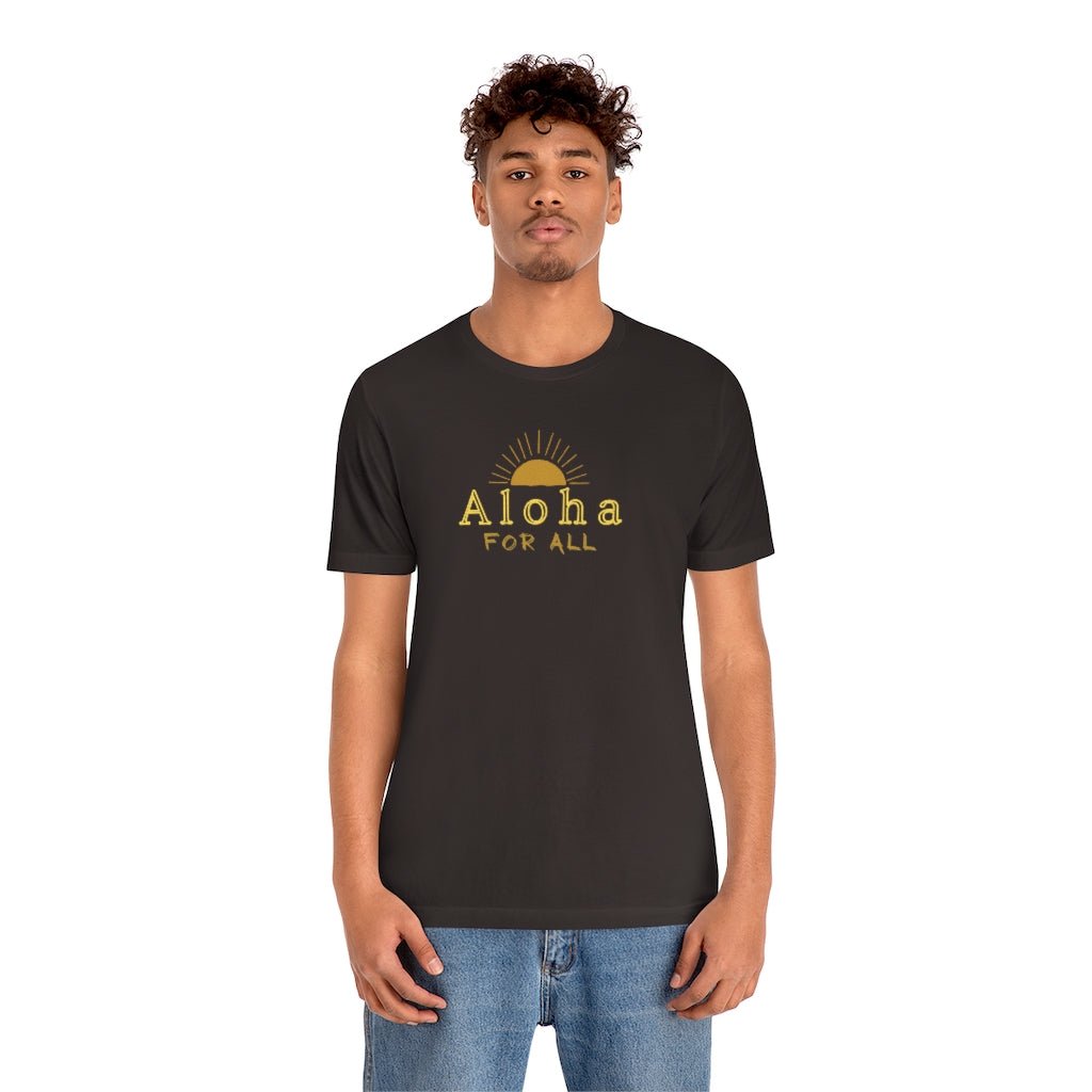 Aloha for All Graphic T-Shirt Brown