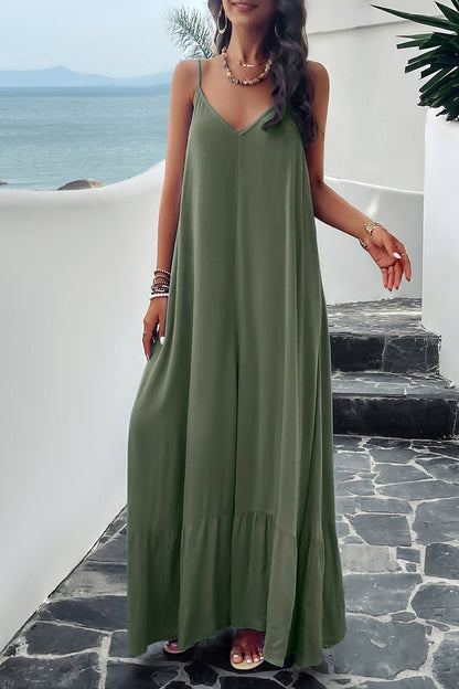 Backless Maxi Cami Dress with Pockets - Global Village Kailua Boutique