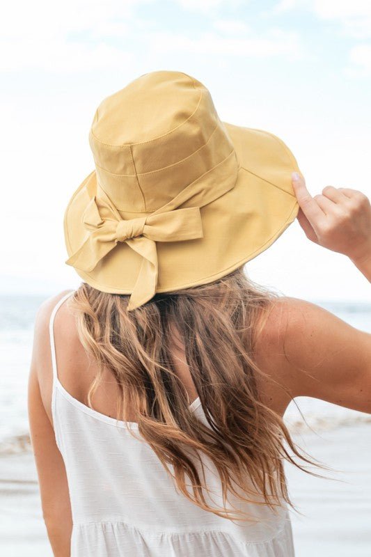 Bow Accent Cargo Hats - Global Village Kailua Boutique