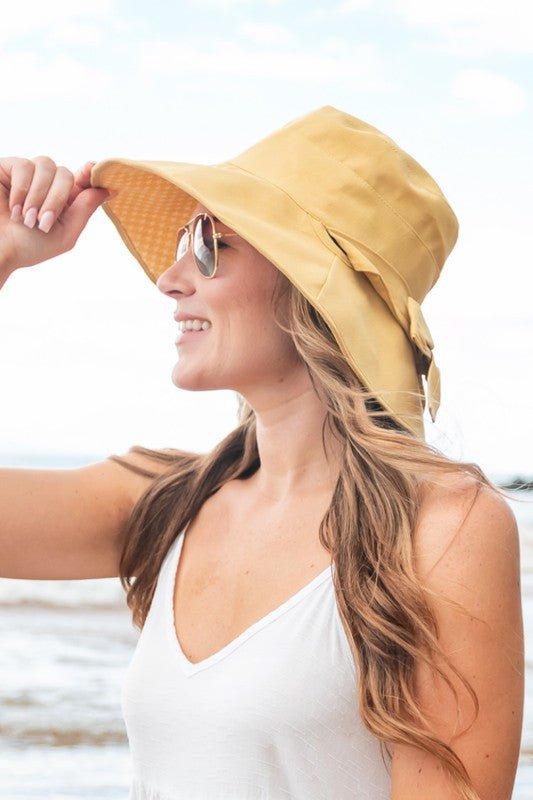 Bow Accent Cargo Hats - Global Village Kailua Boutique