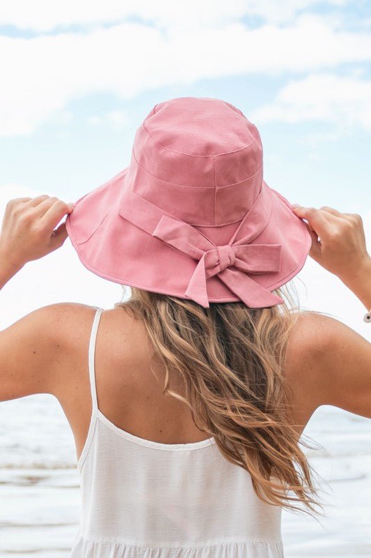 Bow Accent Cargo Hats - Global Village Kailua Boutique