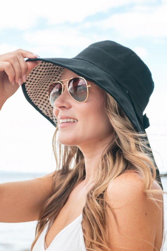 Bow Accent Cargo Hats - Global Village Kailua Boutique