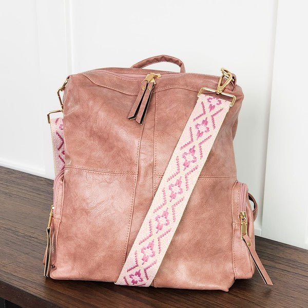 Charis Convertible Vegan Leather Backpack - Global Village Kailua Boutique