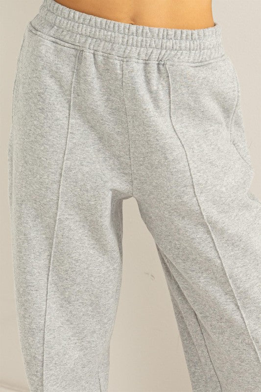 Cute Take High - Waisted Pintuck Sweatpants - Global Village Kailua Boutique