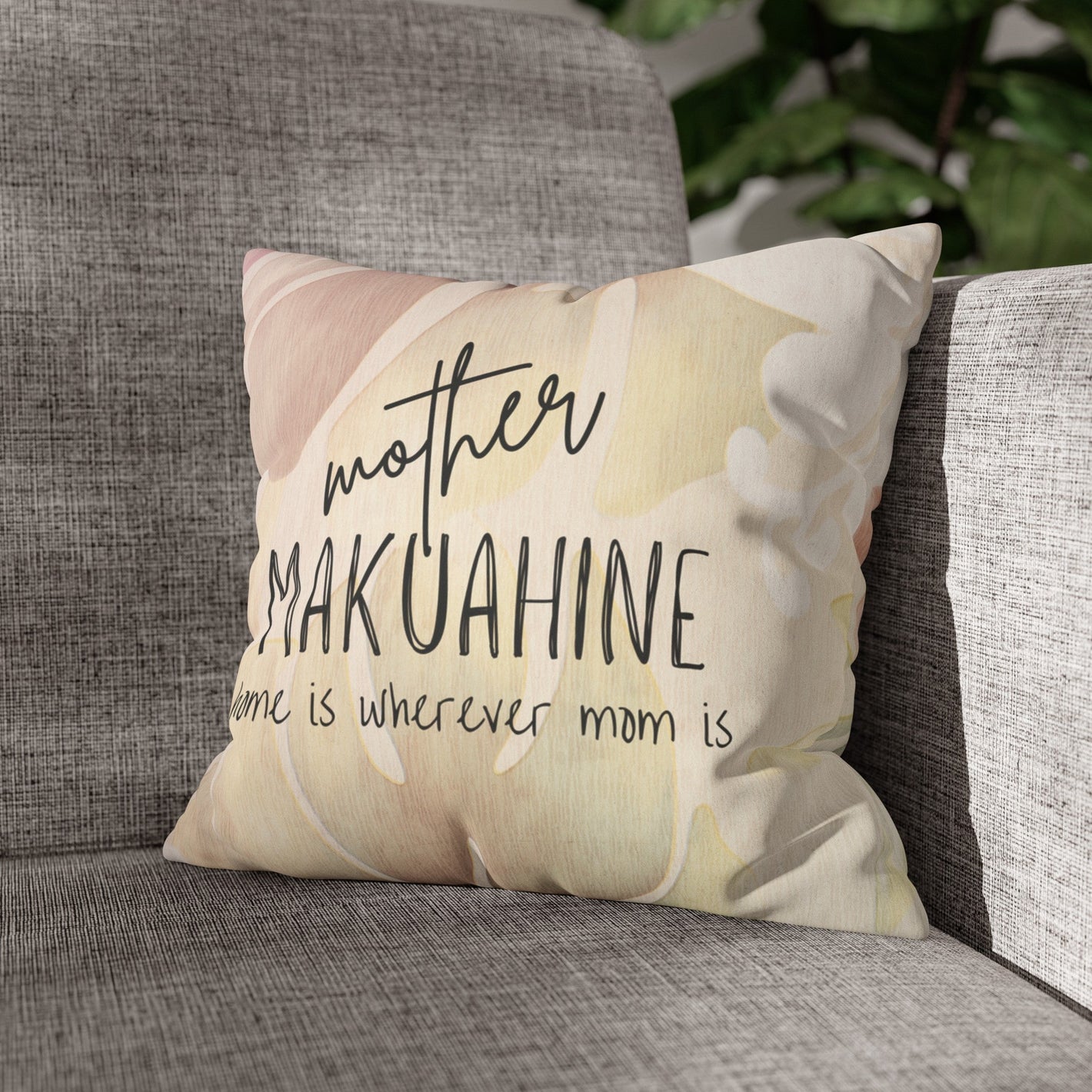 Faux Suede Square Pillow Makuahine (4 sizes) - Global Village Kailua Boutique