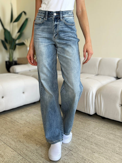 High Waist Straight Leg Jeans Judy Blue - Global Village Kailua Boutique