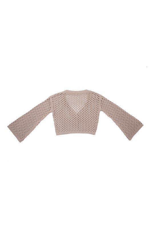 Hole - knit cardigan - Global Village Kailua Boutique