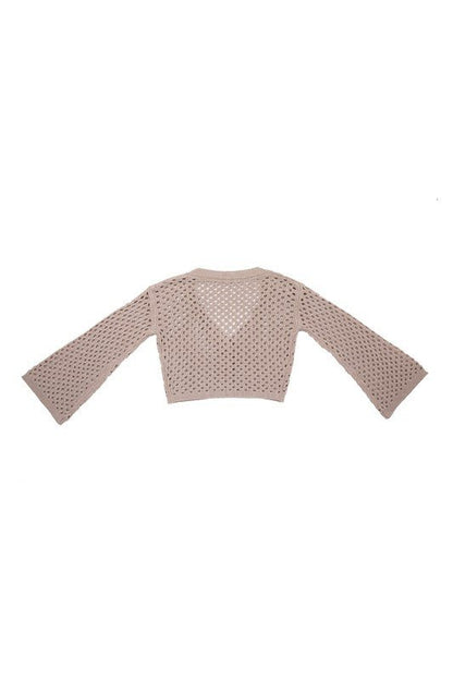 Hole - knit cardigan - Global Village Kailua Boutique