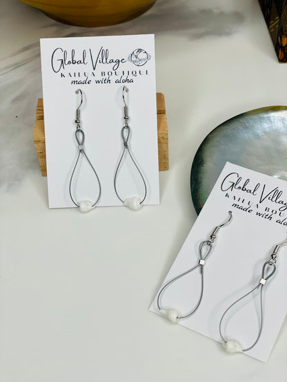 Flex Drop Earring Nassa White Shell