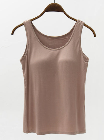 Modal Tank with Bra Padding - Global Village Kailua Boutique