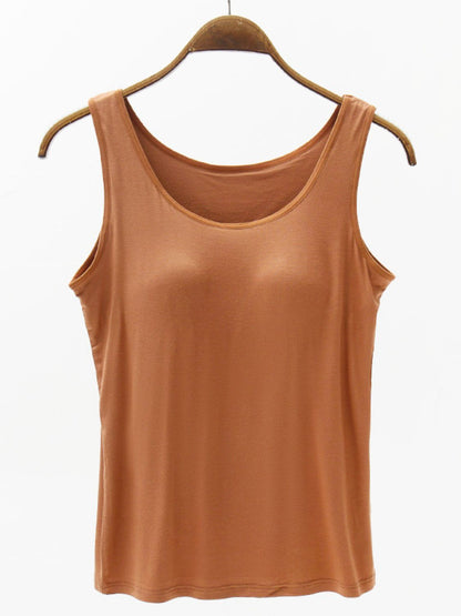 Modal Tank with Bra Padding - Global Village Kailua Boutique