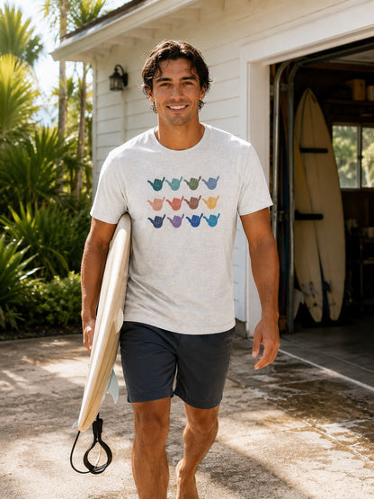Multi Shaka Graphic Tee | Kailua Hawaii