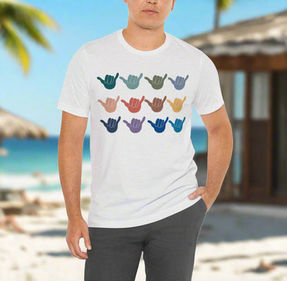 Multi Shaka Unisex Jersey Tee - Global Village Kailua Boutique