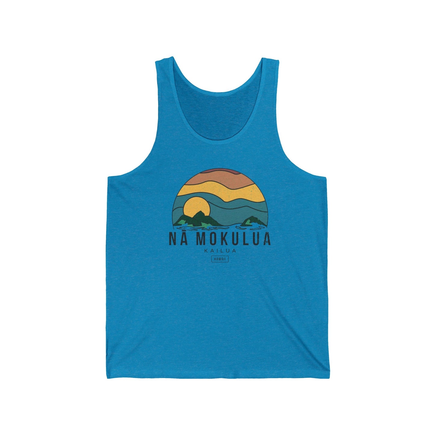 Nā Mokulua Wavy Unisex Jersey Tank - Global Village Kailua Boutique