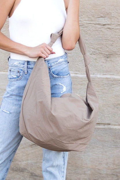 Oversized Nylon Carryall Messenger - Global Village Kailua Boutique