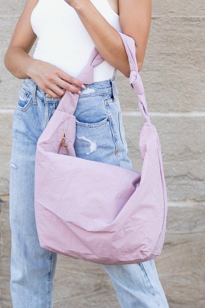 Oversized Nylon Carryall Messenger - Global Village Kailua Boutique